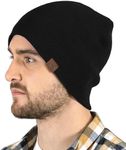 Daily Knit Beanie by Tough Headwear - Warm, Stretchy & Soft Beanie Hats for Men & Women - Year Round Comfort - Serious Beanies for Serious Style Black OSFA