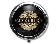 Arsenic Vintage Style Pill Box Case Pillbox Holder Trinket Stash Box Arsenic Vintage Style Medicine Vitamin Pill Organizer Case