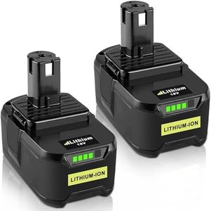 2 pcs RB18L50 5.5Ah Remplacement pour ryobi 18V Batterie P108 RB18L25 RB18L13 RB18L50 RB18L40 Batterie avec indicateur LED