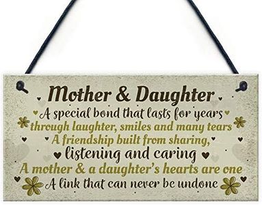 RED OCEAN Mother And Daughter Gift Hanging Hand Made Home Sign Plaque Mum Christmas Birthday Gift