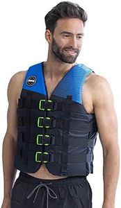 Jobe 50N 4-Buckle Watersports Waterski Jetski Wakeboarding Safety Impact Vest - Top - Blue - Lightweight - Unisex