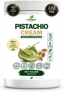 Botanique Heaven Premium Pistachio Cream – 35% Pistachio Content | 2.2 lb (1 kg) Bulk Tub | Sweet Nut Spread & Paste for Viral Dubai Chocolate Bar, Kataifi/Knafeh Filling, Desserts & Baking | Vegan, Halal, Kosher | GMP, FDA-Registered Facility