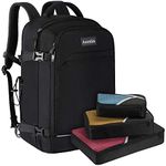 Asenlin 17.3 Inch Travel Laptop Backpack, 40L Flight Approved Carry On Backpack for Men Women,TSA Friendly Travel Backpack Business Anti Theft Large Daypack Weekender Outdoor Overnight Backpack Black