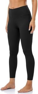 Colorfulkoala Women's Buttery Soft High Waisted Yoga Pants 7/8 Length Leggings (M, Black)