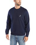 Nautica Men's Basic Crew Neck Fleece Sweatshirt, Navy, Large