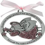 CA Gift CM16P Pink Angel Crib Medal for Jewelry Making, 2-1/2 x 2"