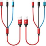 Short Multi Charging Cable, 1FT 2Pa