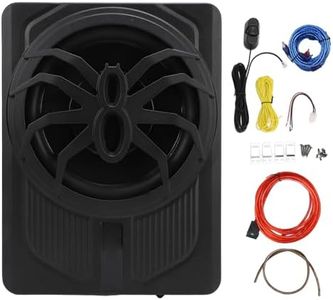 Caisson de Basses de Voiture alimenté sous Le Siège Mince de 10 Pouces 800 W avec Lumière Ambiante LED Bleue, Excellente Dissipation de la Chaleur, (Colorful)