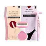 Carmesi Complete Hair Removal Pack | Face Razor, Body Razor, Bikini Razor | Instant & Painless Hair Removal | Face, Legs, Arms, Underarms, Bikini Line