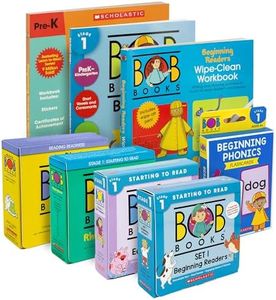 Bob Books Learn to Read Bundle – Stage 1 with 4 Phonics Box Sets, 3 Workbooks, Flashcards for Kindergarten & Pre-K Beginning Readers