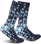 RANDY SUN Ultra Thin Waterproof Socks Women, Youth Lightweight Breathable Wading Kayaking Running Fishing Socks Outdoor Sports Crew Socks 1 Pair Blue