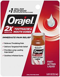 Orajel 2X Medicated Toothache & Mouth Sores Liquid, 0.45 Fl Oz