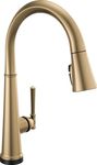 Delta Faucet Emmeline Single-Handle Touch Kitchen Sink Faucet with Pull Down Sprayer, Touch2O and ShieldSpray Technology, Magnetic Docking Spray Head, Lumicoat Champagne Bronze 9182T-CZ-PR-DST