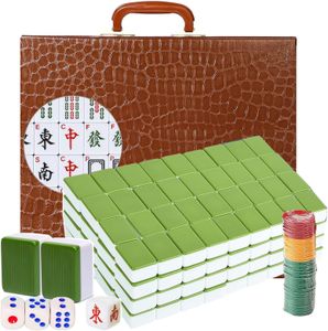 LANYOTA Chinese Mahjong Set – Green Tiles and Case