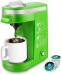 CHULUX Single Serve Coffee Maker, Small Single Cup Coffee Maker for K pod and Ground Coffee, Green