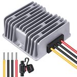 Golf Cart 48V to 12V Converter DC Buck Voltage Regulator Reducer Transformer with Fuse IP68 for Golf Cart Club Car (120W 10A)