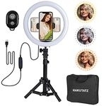 LENCARTA 12" Laptop Selfie Ring Light with Stand Tripod, Mini Desktop LED Lamp with Dimmable 3 Modes 10 Brightness Level for Makeup YouTube Video TikTok Photography Remote Work Video Conference