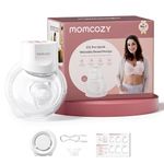 Momcozy Breast Pump S12 Pro Quick, Hands-Free Wearable & Wireless Pump, with DoubleFit Hybrid Flange, 3 Modes & 9 Levels Electric Pump Portable, Smart Display, 1 Count, White
