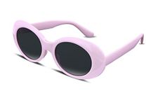 FEISEDY Candy Retro Acetate Pink Frame Clout Goggles Kurt Cobain Sunglasses B2253