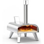 BIG HORN OUTDOORS Pizza Ovens Wood Pellet Pizza Oven Wood Fired Pizza Maker Portable Stainless Steel Pizza Grill