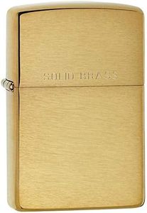 Zippo Adult-Unisex 204 Brushed Solid Brass Lighter