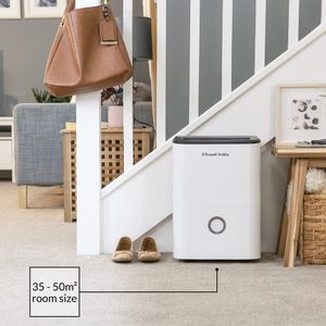 Russell Hobbs 20L Dehumidifier – White, Portable Moisture Removal