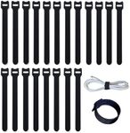 50pcs 6 Inch Reusable Cable Ties, Multi-purpose Adjustable Cable Management Wire Ties Cable Straps for Organizing Home, Office and Electrical Cord Ties