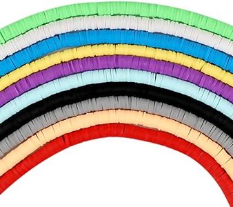 LUTER 3500+ Cuentas de Arcilla Polimérica, Cuentas Planas Redondas Multicolores para Hacer Joyas Collar Tobillera Brazalete (6 mm, 10 Colores)