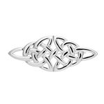 Alexander Castle 925 Sterling Silver Brooch for Women - Celtic Brooch Pin with Jewelry Gift Box - 48mm x 18mm, Sterling Silver, no gemstone