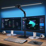 LGMCF Led Desk Lamp with Gesture Control, 24W Dimmable Monitor Light Bar with USB & Type-C Charging Ports, 5 Color Temperatures Eye-Caring Desk Lamp for Office, Study, Reading