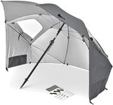 Sport-Brella Premiere UPF 50+ Umbrella Shelter for Sun and Rain Protection (8-Foot, Gray)