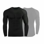 Roar BJJ Rash Guards MMA Grappling Jiu Jitsu Training No Gi Fight Wear Shirt, Black Full Sleeve, Medium