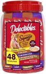 Delectables Squeeze Up Non-Seafood Chicken with Duck & Catnip Variety Pack, Creamy Squeezable Puree, Lickable Wet Cat Treats, Grain-Free, No Added Fillers, 0.5 Ounces Tube, 48 Tubes Total
