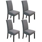 Baoswi Dining Room Chair Slipcovers Dining Chair Covers Parsons Chair Slipcover Stretch Chair Covers for Dining Room (Set of 4, Light Grey)