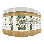 PB&Me USDA Organic Powdered Peanut Butter, Unsweetened, No Sugar Added, Keto Friendly, Gluten Free, Plant Protein, 16 Ounce, 6 Count