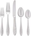 Lenox Butterfly Meadow 5-Piece Stainless Steel Place Setting, Service for 1, Silver - 803604