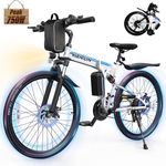 VARUN Electric Bike - Foldable Ebikes for Adults Peak 750W Motor，Folding Electric Bikes with 48V Removable Battery， Up to 20+ MPH & 50 Mile Range, 21-Speed Gears & Dual Hydraulic Suspension