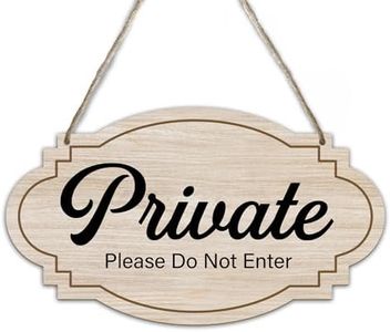 Private Please Do Not Enter No Soliciting Please Don't Disturb Rustic Wood Sign Hanging Plaque for Front Door Bedroom Sign Home Sign Wooden Hanging Decor Home Decor 5.9 X 10.2 Inches -DH118