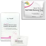 Bundle Deal-LA Fresh Makeup Remover Wipes 50 Packets and Diamond Wipes Pre-soaked Nail polish 50Pads