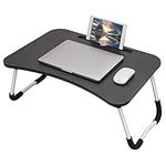 Laptop Bed Table, Breakfast Tray with foldable legs, Portable Lap Standing Desk, Notebook Stand Reading Holder for Couch Sofa Floor Kids - Standard Size