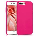 kwmobile Case Compatible with Apple iPhone 7 Plus/iPhone 8 Plus Case - TPU Silicone Phone Cover with Soft Finish - Neon Pink