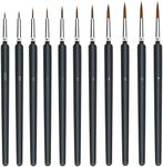 Luxerlife 11 Pieces Fine Detail Paint Brush Miniature Painting Brushes Kit Micro Artist Paints Brush Set or Art Painting, Face Painting, Detailing, Model Craft Art Painting