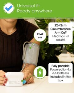 OxiPro BP1 Blood Pressure Monitor – Automatic Upper Arm Cuff
