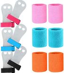 Vinsot 6 Pieces Sports Gymnastics Grips Wristbands Hand Grips Gymnastics Hand Grips Wrist Sweatbands for Youth Girls Kids Sports Football Basketball Running Athletic Sports, 3 Colors