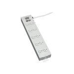 Tripp Lite 10 Outlet Home & Office Power Strip, 15ft Cord with 5-15P Plug, Light Gray (TLM1015NC)