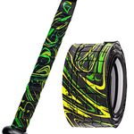 Franklin Sports Gator Grip - AW5000 Gator Grip - Baseball Bat Grip Tape - Black/Green/Yellow