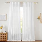 RYB HOME Linen Sheer Curtains for L