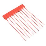 100PCS Plastic Tags, Security Seals Numbered Zip Ties Anti-Tamper Seals Plastic Security Seals Security Tags Pull Ties for Luggage, Fire Extinguisher, Lothes, Shoes, etc(U 006001 to U 006100) Red