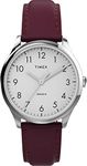 Timex Easy Reader Women's 32mm Burgundy Leather Strap Watch TW2V36100