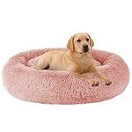 MFOX Calming Dog Bed (L/XL/XXL/XXXL) for Medium and Large Dogs Comfortable Pet Bed Faux Fur Donut Cuddler Up to 25/35/55/100lbs…